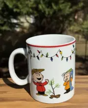 Peanuts A Charlie Brown Christmas Mug Linus, Tree and All Around Lights New Cup