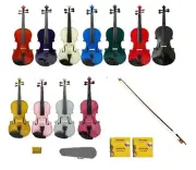 Merano 3/4 Violin,Case,Bow,Bridge,Rosin+Extra 2 Sets Strings ~ Beginner, Student