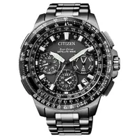 在飛比找PChome24h購物優惠-CITIZEN Eco-Drive 鑄鐵煉鋼衛星對時鈦金屬腕