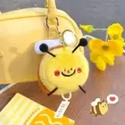 Pull String Cockroach Plush Doll Wings Will Move Bee Keychain Children Toy