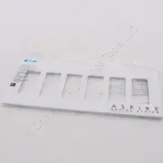 Eaton 9526WS White Satin Pale Gray 6-Gang Decorator Unbreakable Wallplate Cover