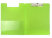 Bantex, Clipfolder A4, Spring Clip Mechanism , Clear Pocket for Storage, Retractable Hanging Hook, Durable PVC, Light Green
