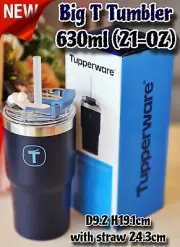 Tupperware Big T Tumbler 630ml/21 oz Navy Blue without handle