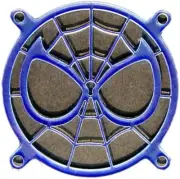 BP-80UVFG-BL-14 80Mm Laser Cut UV Reactive Fan Grill Spider II