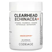 Codeage, Clearhead Echinacea+, Vitamins, Feverfew, Ginseng, Astralagus, Schisandra, 90 Capsules