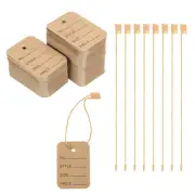 Price Tags and Hang Tag String Clothing Tag, 2"x1.4" Brown 250 Set