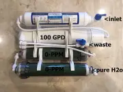 0PPM Portable 100GPD Reverse Osmosis RO DI Filtration REEF