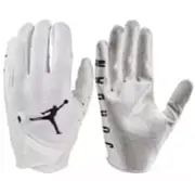 Jordan Nike Vapor Jet 7.0 Mens L Football Receiver Gloves White Black Jumpman
