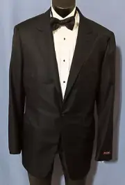 Hickey Freeman Tuxedo 44L Tie Studs Cuff Links & more One Button Peak Lapel NWT