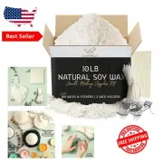 Eco-Friendly 10 lb Natural Soy Wax Flakes with Complete Candle Making Supplies