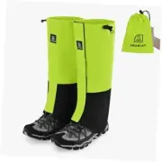 Leg Gaiters 100% Waterproof Adjustable Shoe Snow Boot Guard Gators for Green