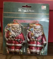 Vintage Santa Claus Napkin Rings Kmart Trim A Home Set Of 2 NEW