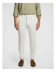 [yd.] Decaf Slim Cropped Chino in White