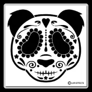 Sugar Skull Panda Bear STENCIL Animal/Halloween/Day of Dead Available 2 Sizes!