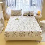 Velvet Fitted Sheet Home Mattress Cover Bedsheet 120x200 Cartoon Style Bedspread,A,05,Single 90x200cm