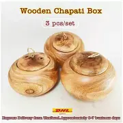 Wood Chapati Box Wooden Handcraft Kitchenware Home Natural Mango Casserole