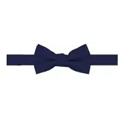 Boys' Woven Subtle Mini Squares Adjustable Pre-Tied Banded Bow Tie Navy Blue