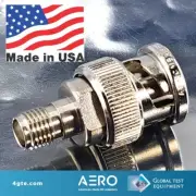 Aero RF Adapters ABNCM-SMAF BNC Male to SMA Female Adapter, 4 GHz