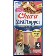 Inaba Adult Churu Complete & Balanced Cat Meal Topper Chicken 6 x 56g