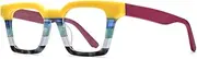 [HEPIDEM] Matte Multicolor Acetate Glasses Frame Men Vintage Square Eyeglasses Optical Spectacles 9289