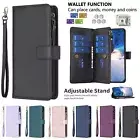 Leather Zipper Multi Card Wallet Case For Samsung Galaxy A15 A25 A35 A51/A52/A53