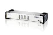 ATEN Desktop KVMP Switch 4 Port Dual Display VGA w/ audio, 4x Custom KVM Cables Included, 2x USB Port, Selection Via Front Panel