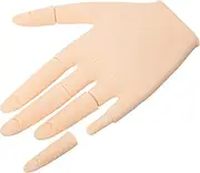 DRESSOOS Fingernail Practice Hand Flexible Silicone Nail Training Model with Detachable Joints for Realistic Nail Art Techniques for Personal and Professional Use