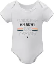 [WOOYONGING] Take Me To My Aunt You Peasant Romper Baby Boy Short Sleeve Plain Baby Onesie White Baby Girl Clothes Romper