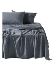 [Linen House] Nara Bamboo Cotton 400TC Sheet Set in Bluestone