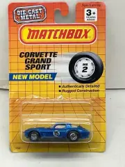 1990 MATCHBOX SUPERFAST MB2 BLUE CORVETTE GRAND SPORT NEW ON CARD