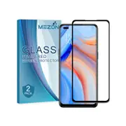2 Pack MEZON OPPO Reno4 5G Full Cover Tempered Glass Screen Protectors