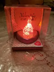 VALENTINE'S DAY DISNEY LIGHT UP GLASS FIGURINE BELLE COLOR CHANGING