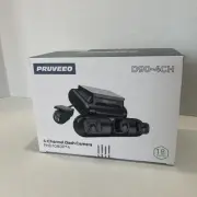 PRUVEEO 360 Degree View 4 Channel Dash Cam Front and Rear inside Left Right