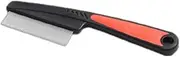Flea Comb with Rubber Handle, Flea and Tick Comb for Dogs & Cats, Dog Comb for Grooming (black red)