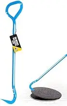 36-Inch Manhole Hook Tool - Versatile Lifter and Puller for Manhole Covers, Storm Drains, Septic Tank Lids - Heavy-Duty Hex Alloy Steel with Rotated Handle for Enhanced Grip, Single Hook