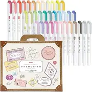 ZEBRA WKT7-35C Highlighter, Mildliner, 35 Color Set, Gift Box Included
