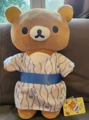 NWT San-X Rilakkuma Yukata Kimono Bear 16” Plush Exclusively Round 1