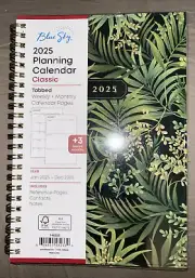 2025 Blue Sky Laina Dark Weekly & Monthly Planner, Plastic Cover (5" x 8")