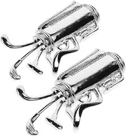 [VALICLUD] 2pcs Men's Women's Golf Racket Brooch Pin Elegant Suit Accessories Zircon Stones