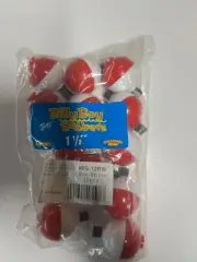 Pack of 1 1/2" Red and White Round Fishing Bobbers - classic fishing floats