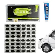 Tire Repair Cold Patch | Fast Repair Cold Patch for Car - Compact Tire Fixes Patch, Auto Inner Tube Cold Patch for Cycle, Motorcycle, Car, Auto