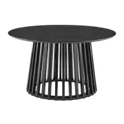 Design Square Calandra Classic Round Tea Coffee Table 90cm Black