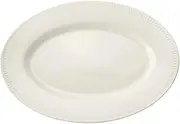 Mikasa Cranborne Stoneware Oval Serving Platter, Cream, 39 cm