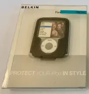 Belkin Formed Leather Case for iPod nano Black Rare NIB