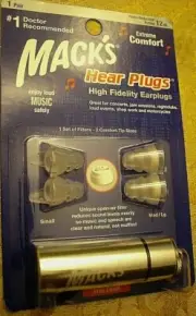 Mack's Hear plugs High Fidelity Earplugs for concerts loud events New in package