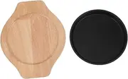 Iron BBQ Grill Pan Heavy Duty Griddle for Indoor Outdoor Cooking Optimized Round Design for Steak Vegetables Easy to Clean for Gatherings