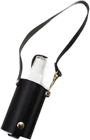 Oshhni Mini Travel Empty Bottle with PU Leather Keychain, Spray Bottle Bag Holder for Home, Travel, Office, Black