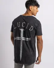 [Lucid] Lucid Men's Sense T-Shirt in Black Acid Size Medium M Black Acid