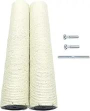 Cat Tree Tower Accessories Replacement Post 17.7" L, Ø 3.15" Pole with M10 Bolt, DIY Cat Scratching Post Pole
