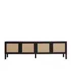 Casa Decor Tulum Rattan Entertainment Unit TV Stand w/ Cabinet 175x50cm Black